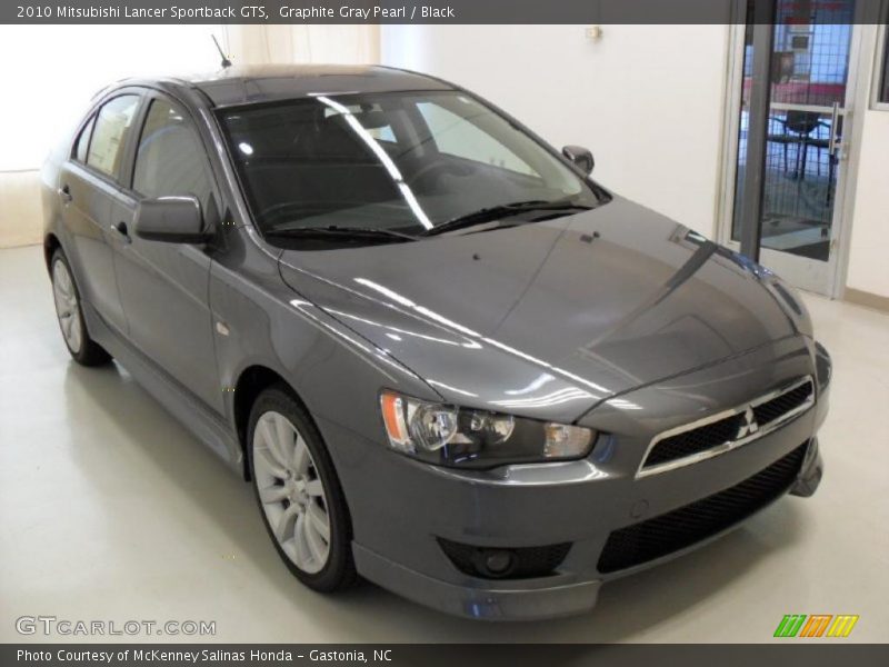 Graphite Gray Pearl / Black 2010 Mitsubishi Lancer Sportback GTS