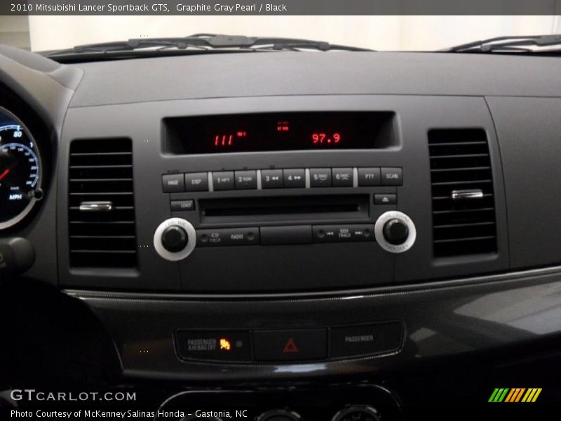 Graphite Gray Pearl / Black 2010 Mitsubishi Lancer Sportback GTS