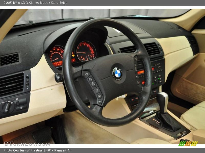 Jet Black / Sand Beige 2005 BMW X3 3.0i