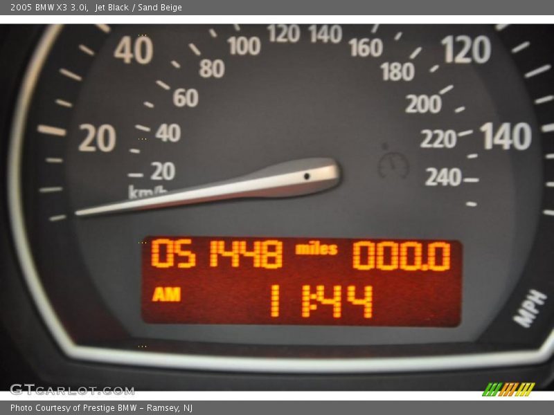 Jet Black / Sand Beige 2005 BMW X3 3.0i