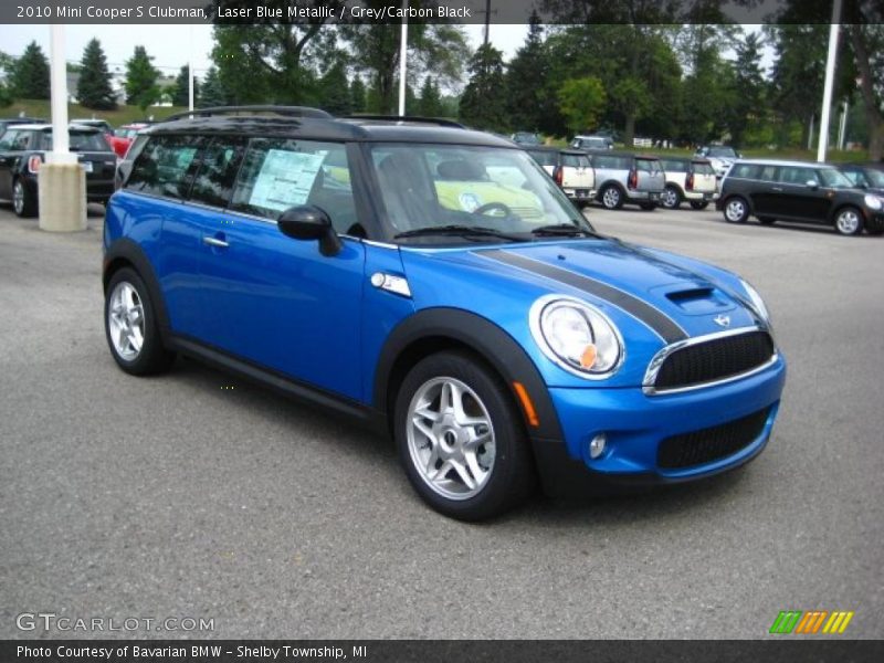 Laser Blue Metallic / Grey/Carbon Black 2010 Mini Cooper S Clubman