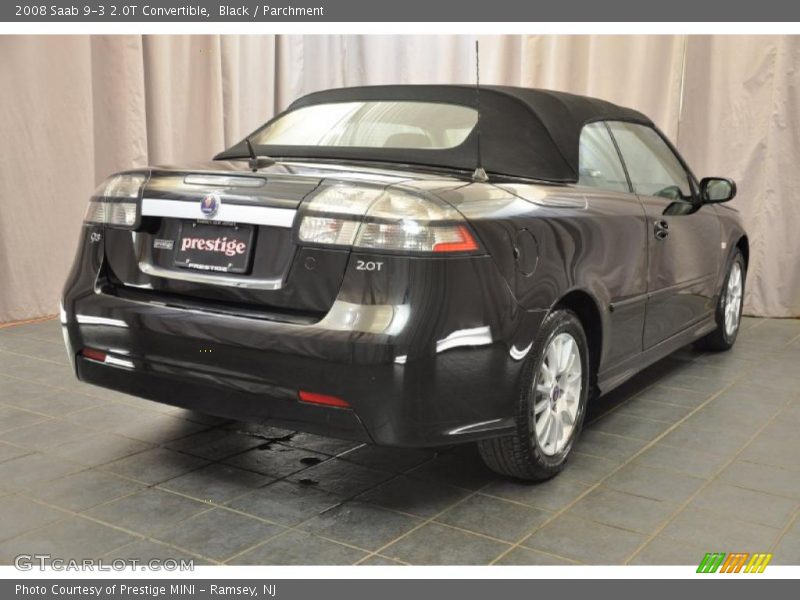 Black / Parchment 2008 Saab 9-3 2.0T Convertible