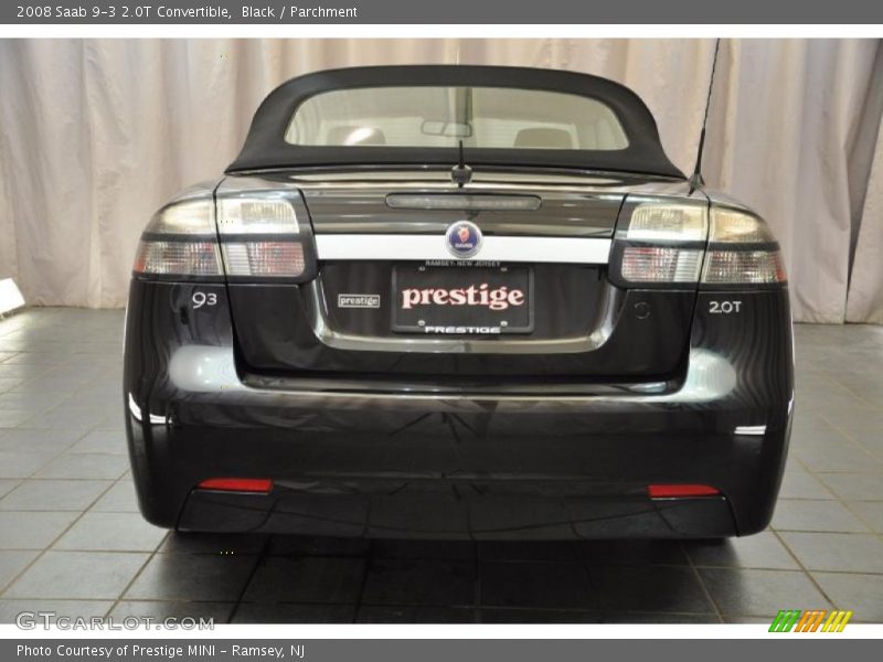 Black / Parchment 2008 Saab 9-3 2.0T Convertible