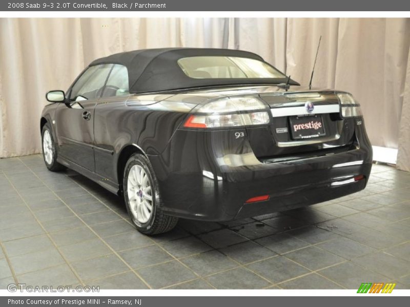 Black / Parchment 2008 Saab 9-3 2.0T Convertible