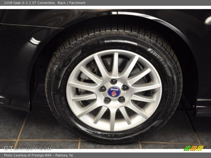 Black / Parchment 2008 Saab 9-3 2.0T Convertible