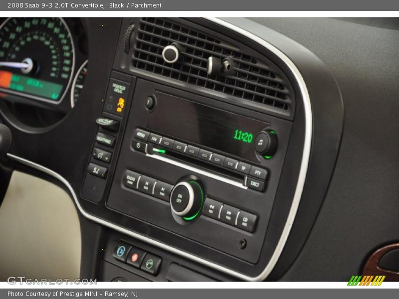 Black / Parchment 2008 Saab 9-3 2.0T Convertible