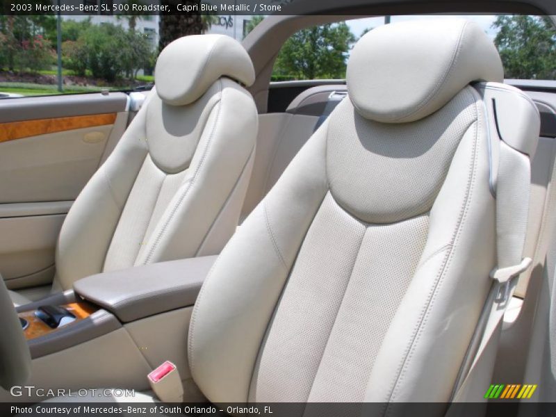 Capri Blue Metallic / Stone 2003 Mercedes-Benz SL 500 Roadster
