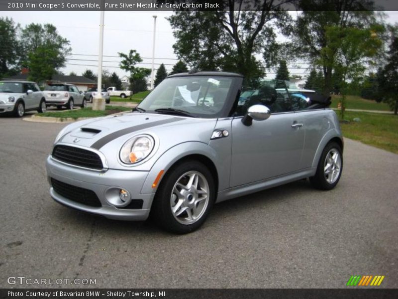 Pure Silver Metallic / Grey/Carbon Black 2010 Mini Cooper S Convertible