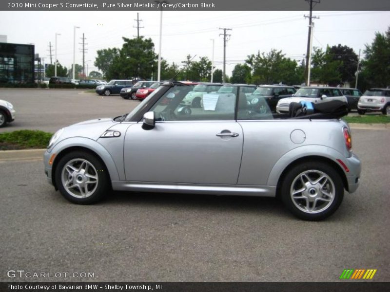 Pure Silver Metallic / Grey/Carbon Black 2010 Mini Cooper S Convertible