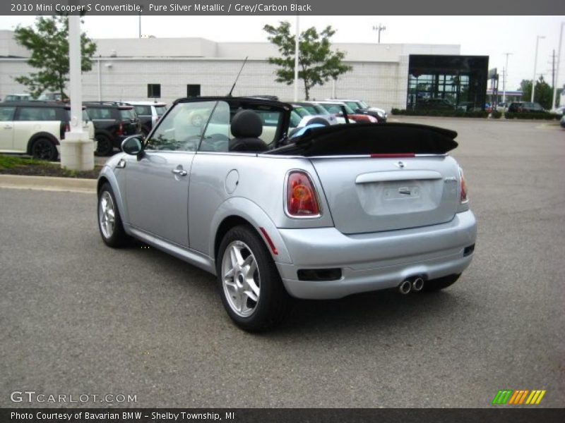 Pure Silver Metallic / Grey/Carbon Black 2010 Mini Cooper S Convertible