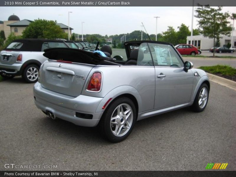 Pure Silver Metallic / Grey/Carbon Black 2010 Mini Cooper S Convertible