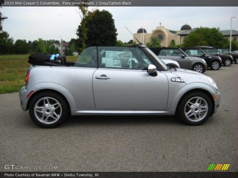Pure Silver Metallic / Grey/Carbon Black 2010 Mini Cooper S Convertible