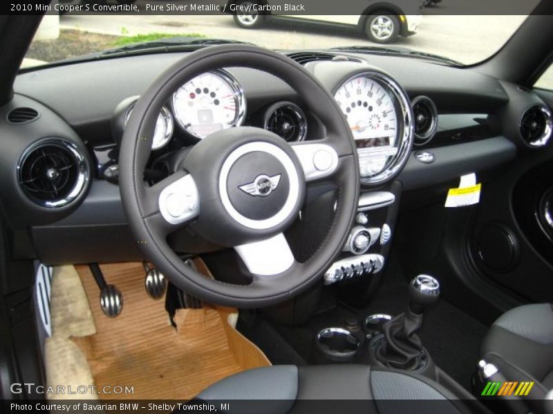 Pure Silver Metallic / Grey/Carbon Black 2010 Mini Cooper S Convertible