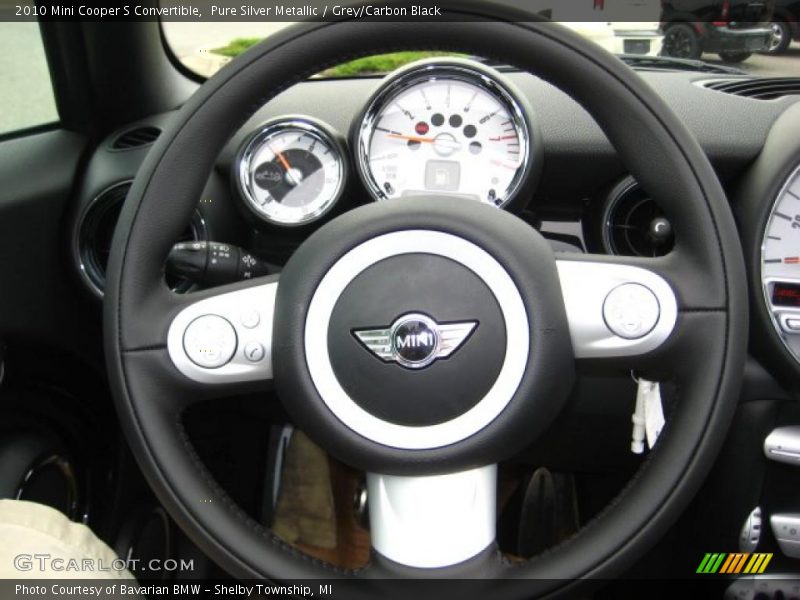 Pure Silver Metallic / Grey/Carbon Black 2010 Mini Cooper S Convertible