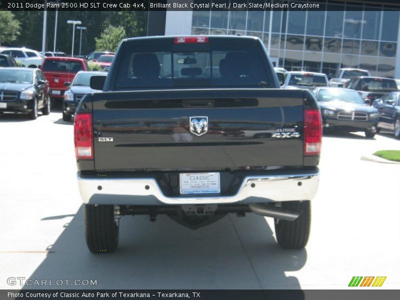 Brilliant Black Crystal Pearl / Dark Slate/Medium Graystone 2011 Dodge Ram 2500 HD SLT Crew Cab 4x4