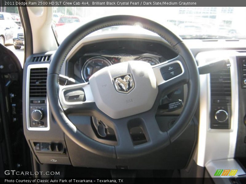 Brilliant Black Crystal Pearl / Dark Slate/Medium Graystone 2011 Dodge Ram 2500 HD SLT Crew Cab 4x4