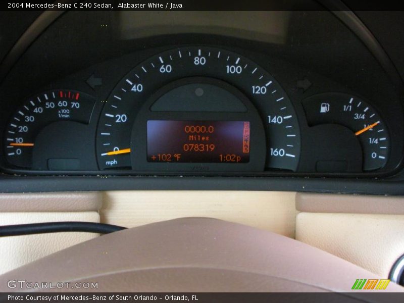 Alabaster White / Java 2004 Mercedes-Benz C 240 Sedan