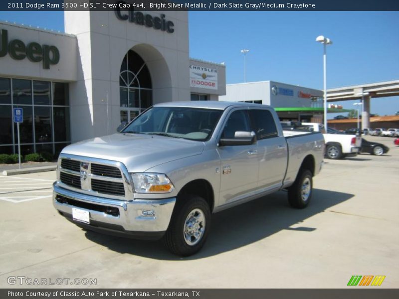 Bright Silver Metallic / Dark Slate Gray/Medium Graystone 2011 Dodge Ram 3500 HD SLT Crew Cab 4x4