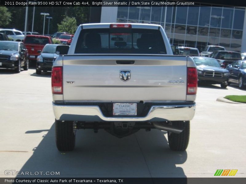 Bright Silver Metallic / Dark Slate Gray/Medium Graystone 2011 Dodge Ram 3500 HD SLT Crew Cab 4x4