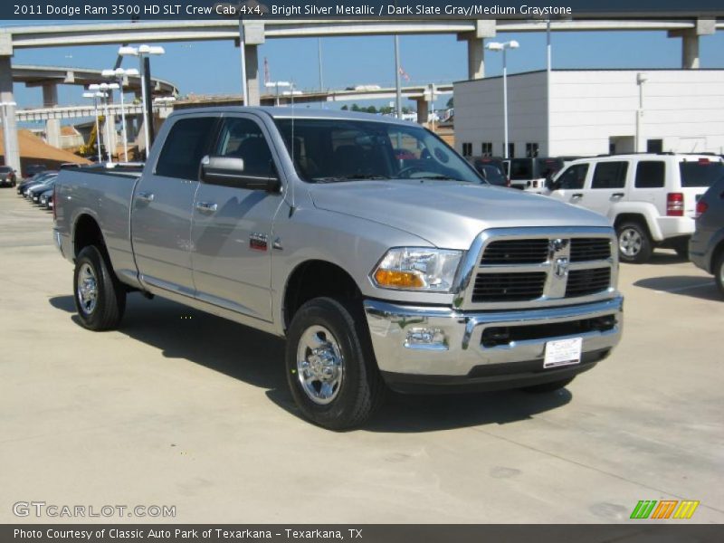 Bright Silver Metallic / Dark Slate Gray/Medium Graystone 2011 Dodge Ram 3500 HD SLT Crew Cab 4x4