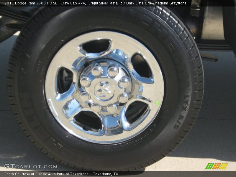 Bright Silver Metallic / Dark Slate Gray/Medium Graystone 2011 Dodge Ram 3500 HD SLT Crew Cab 4x4