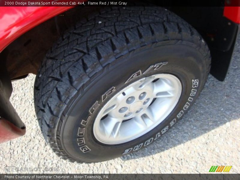Flame Red / Mist Gray 2000 Dodge Dakota Sport Extended Cab 4x4