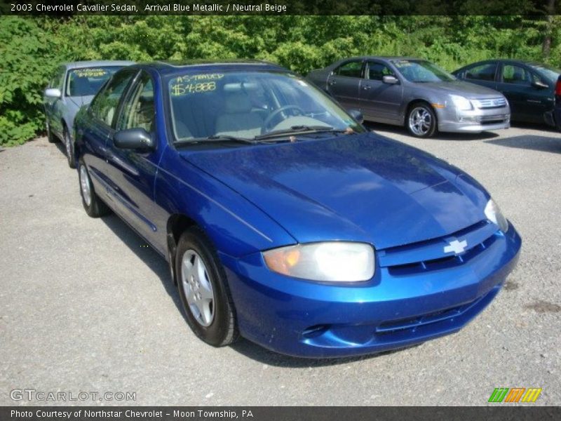 Arrival Blue Metallic / Neutral Beige 2003 Chevrolet Cavalier Sedan