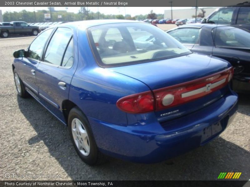 Arrival Blue Metallic / Neutral Beige 2003 Chevrolet Cavalier Sedan