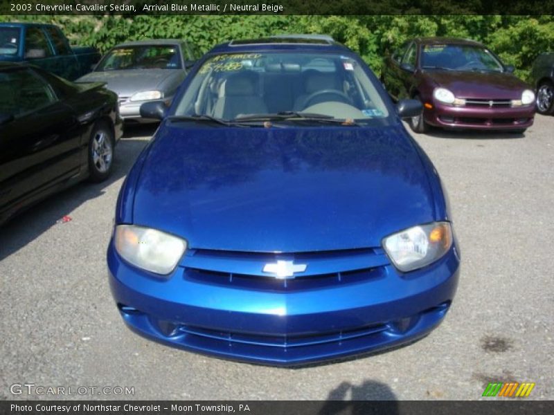 Arrival Blue Metallic / Neutral Beige 2003 Chevrolet Cavalier Sedan