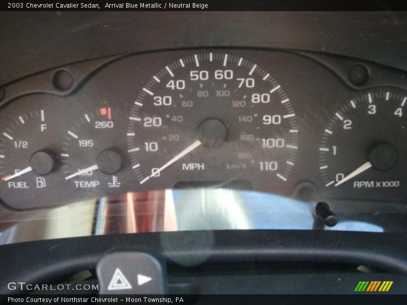 Arrival Blue Metallic / Neutral Beige 2003 Chevrolet Cavalier Sedan