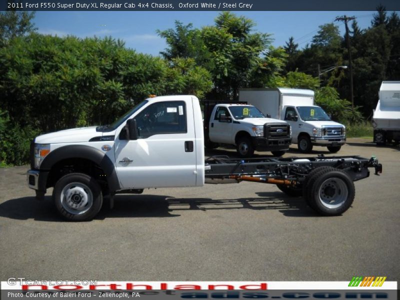 Oxford White / Steel Grey 2011 Ford F550 Super Duty XL Regular Cab 4x4 Chassis
