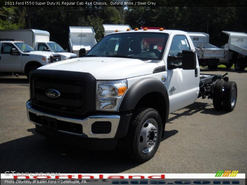 Oxford White / Steel Grey 2011 Ford F550 Super Duty XL Regular Cab 4x4 Chassis