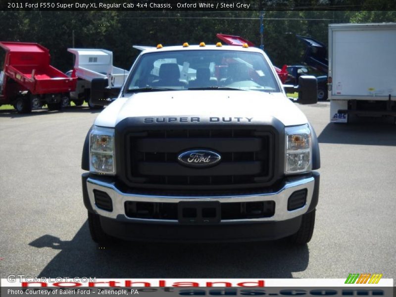 Oxford White / Steel Grey 2011 Ford F550 Super Duty XL Regular Cab 4x4 Chassis