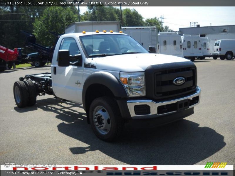 Oxford White / Steel Grey 2011 Ford F550 Super Duty XL Regular Cab 4x4 Chassis