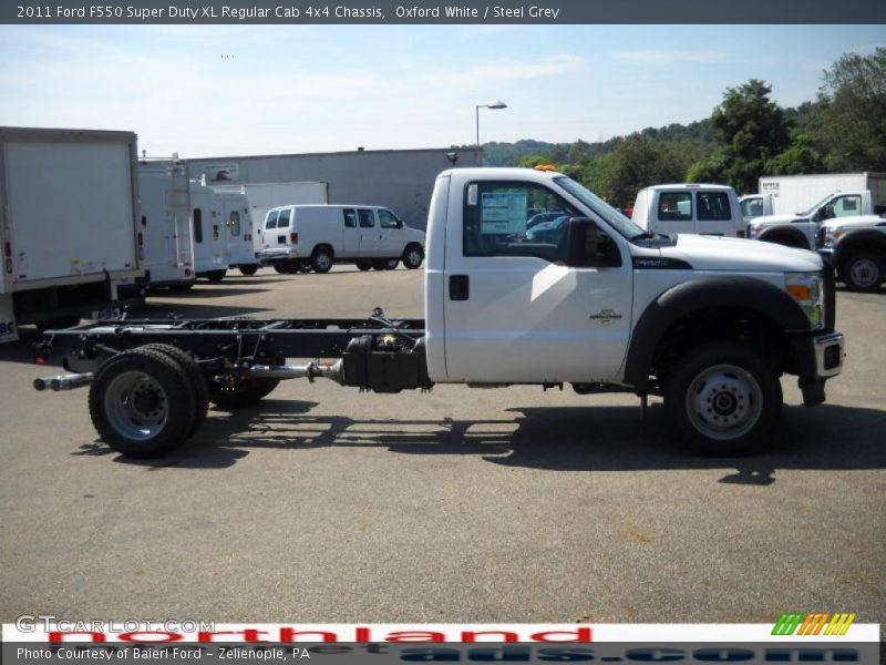 Oxford White / Steel Grey 2011 Ford F550 Super Duty XL Regular Cab 4x4 Chassis