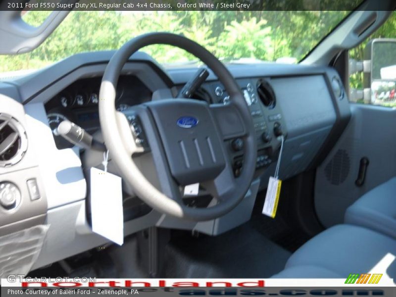 Oxford White / Steel Grey 2011 Ford F550 Super Duty XL Regular Cab 4x4 Chassis