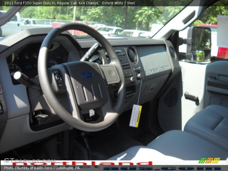 Oxford White / Steel 2011 Ford F350 Super Duty XL Regular Cab 4x4 Chassis