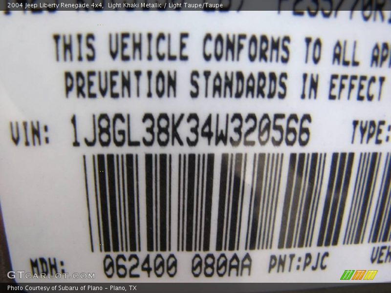 Light Khaki Metallic / Light Taupe/Taupe 2004 Jeep Liberty Renegade 4x4