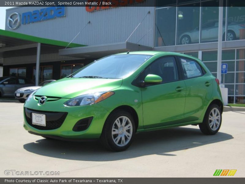 Spirited Green Metallic / Black 2011 Mazda MAZDA2 Sport