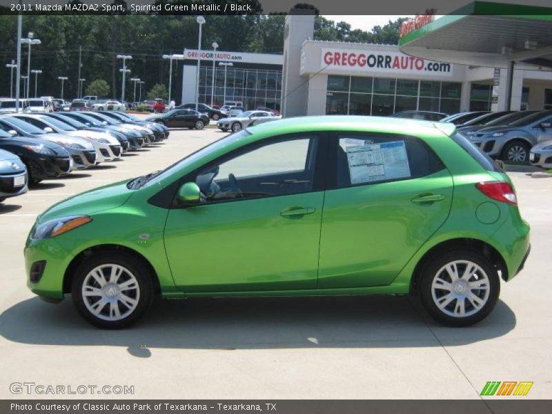Spirited Green Metallic / Black 2011 Mazda MAZDA2 Sport