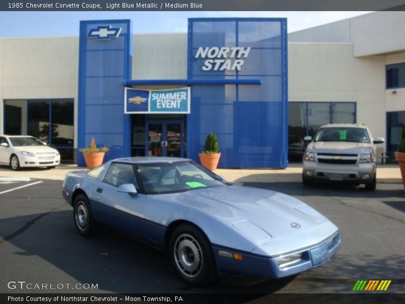 Light Blue Metallic / Medium Blue 1985 Chevrolet Corvette Coupe