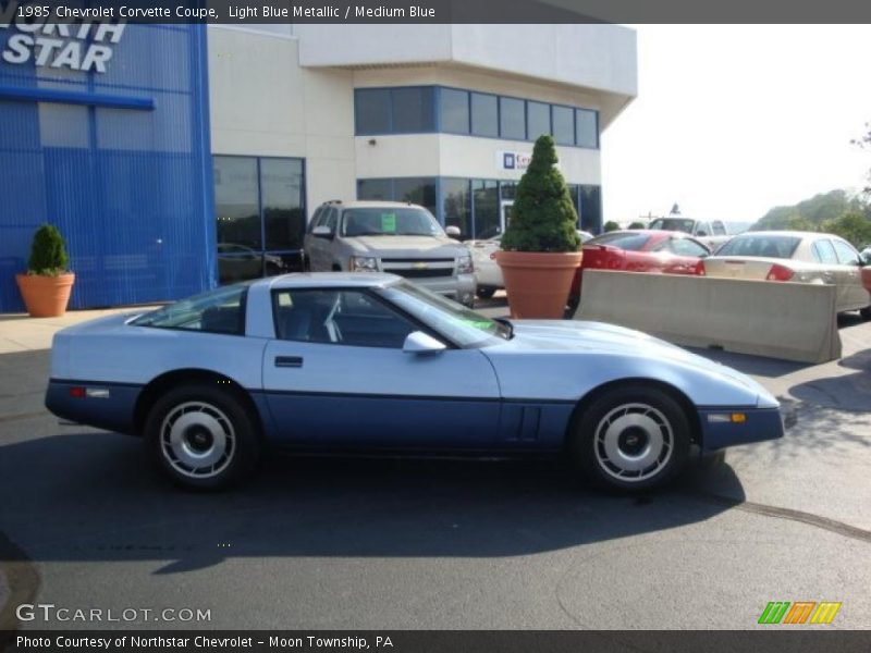 Light Blue Metallic / Medium Blue 1985 Chevrolet Corvette Coupe