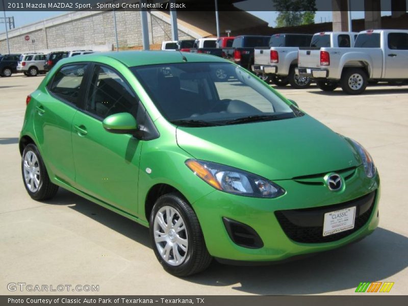 Spirited Green Metallic / Black 2011 Mazda MAZDA2 Sport
