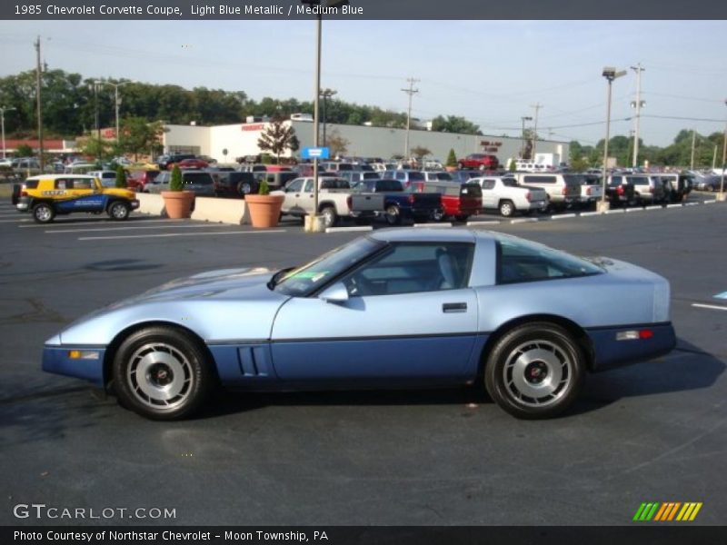 Light Blue Metallic / Medium Blue 1985 Chevrolet Corvette Coupe