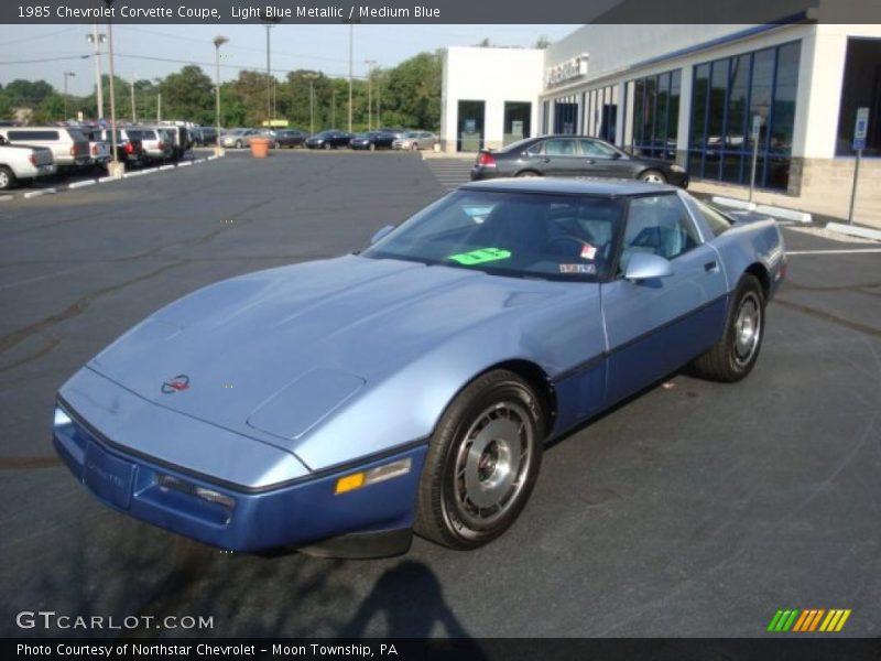 Light Blue Metallic / Medium Blue 1985 Chevrolet Corvette Coupe