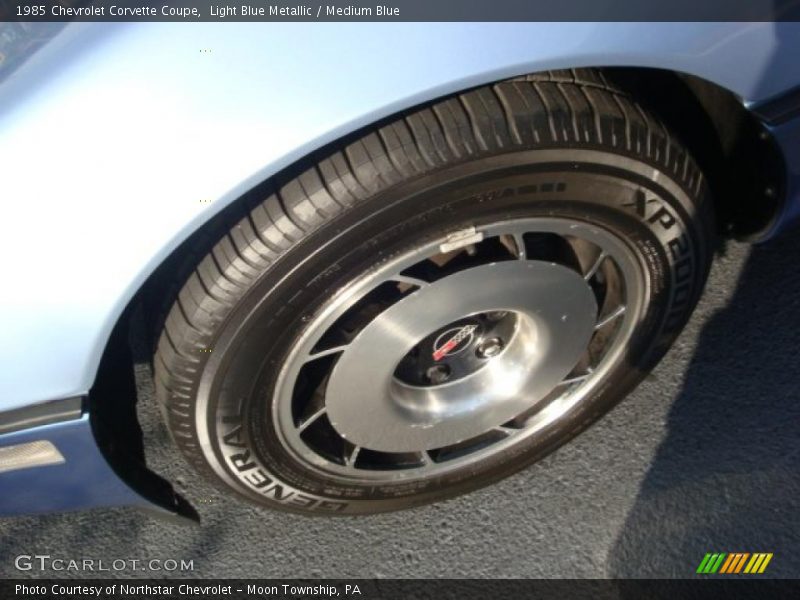 Light Blue Metallic / Medium Blue 1985 Chevrolet Corvette Coupe