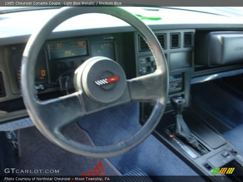 Light Blue Metallic / Medium Blue 1985 Chevrolet Corvette Coupe