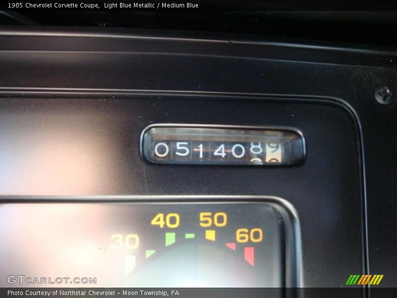 Light Blue Metallic / Medium Blue 1985 Chevrolet Corvette Coupe