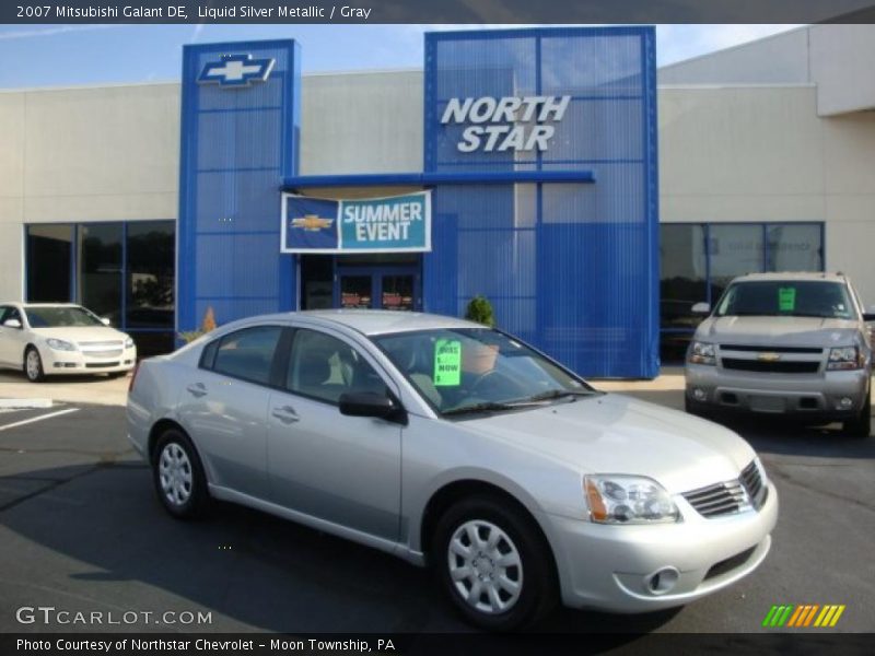 Liquid Silver Metallic / Gray 2007 Mitsubishi Galant DE