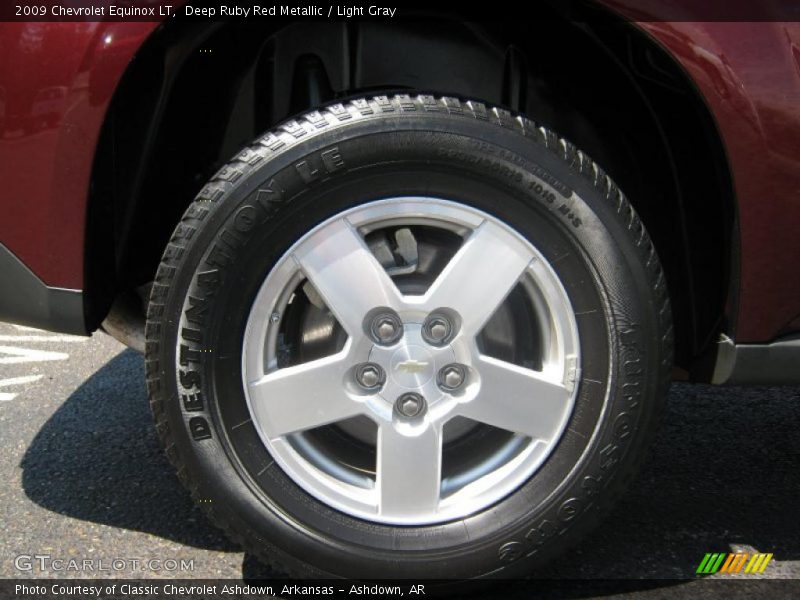 Deep Ruby Red Metallic / Light Gray 2009 Chevrolet Equinox LT